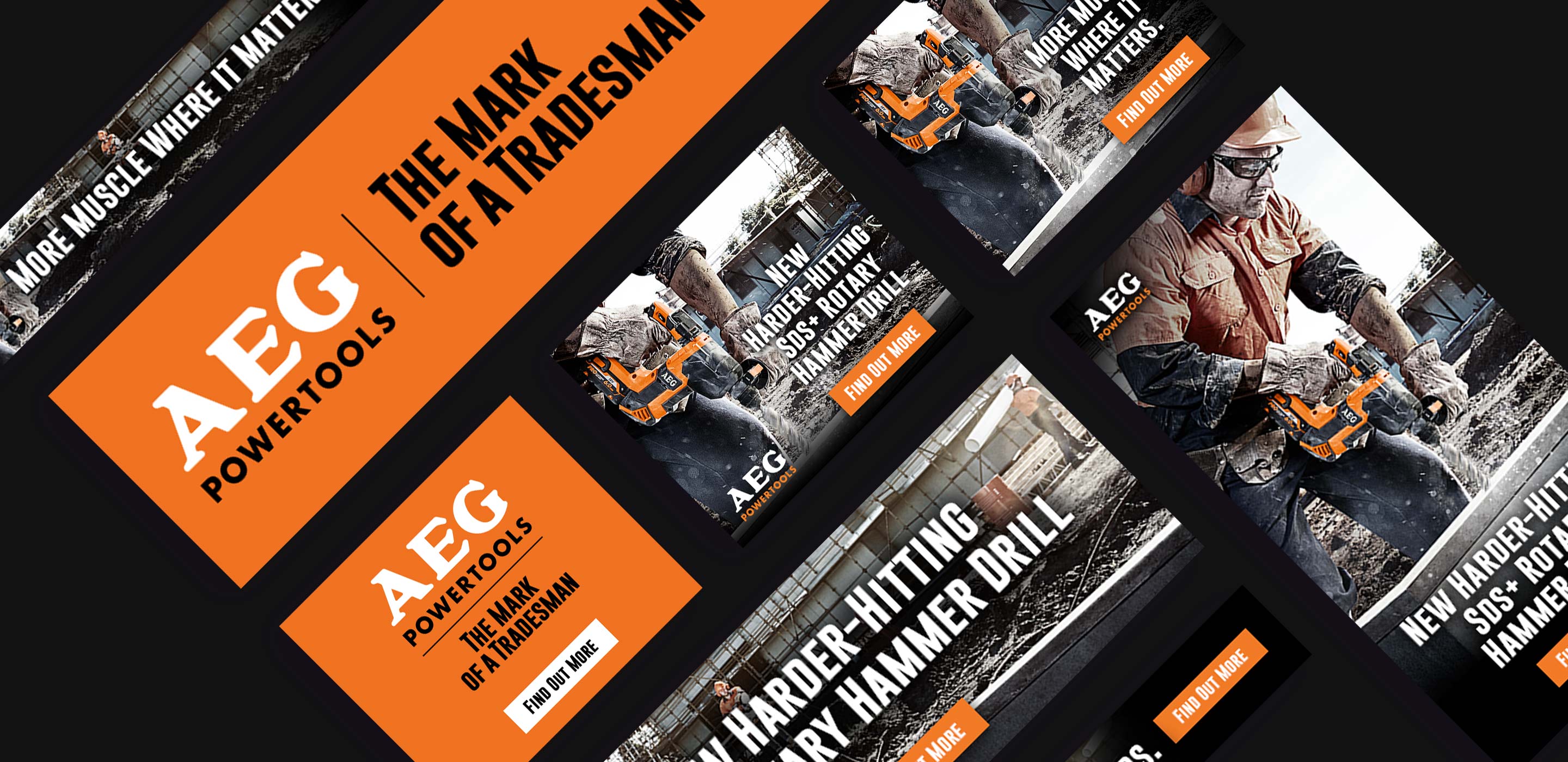AEG hammer drill digital banners